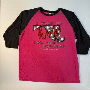 SIMPLY SOUTHERN WOMEN'S 3/4 SLEEVE TOP, XL, MARYLAND CHRISTMAS HOLIDAY